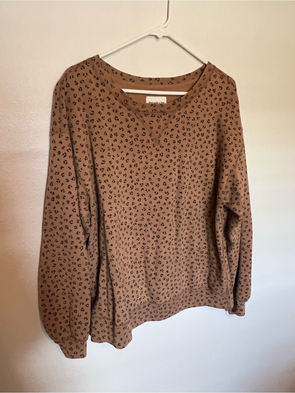 Abercrombie Leopard Print Crewneck Sweatshirt